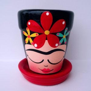 Maceta Frida Kahlo con plato